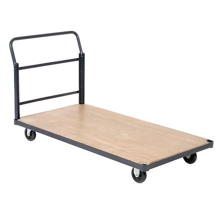 Global Industrial Steel Bound Platform Truck w/Wood Deck, 60 x 30, 5 Polyurethane Casters, 1000 Lb. Capacity 241707